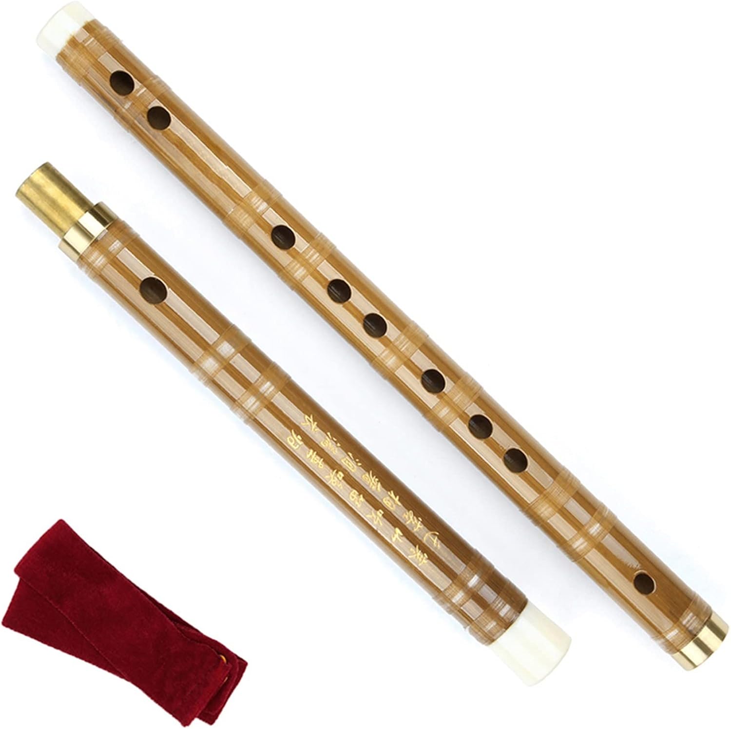 TSTS Chinese Bamboo Flute Bamboo Flute C/D/E/F/G Key Professional China Musical Woodwind Instrument Transversal Dizi Single Plug (Color : F Key)