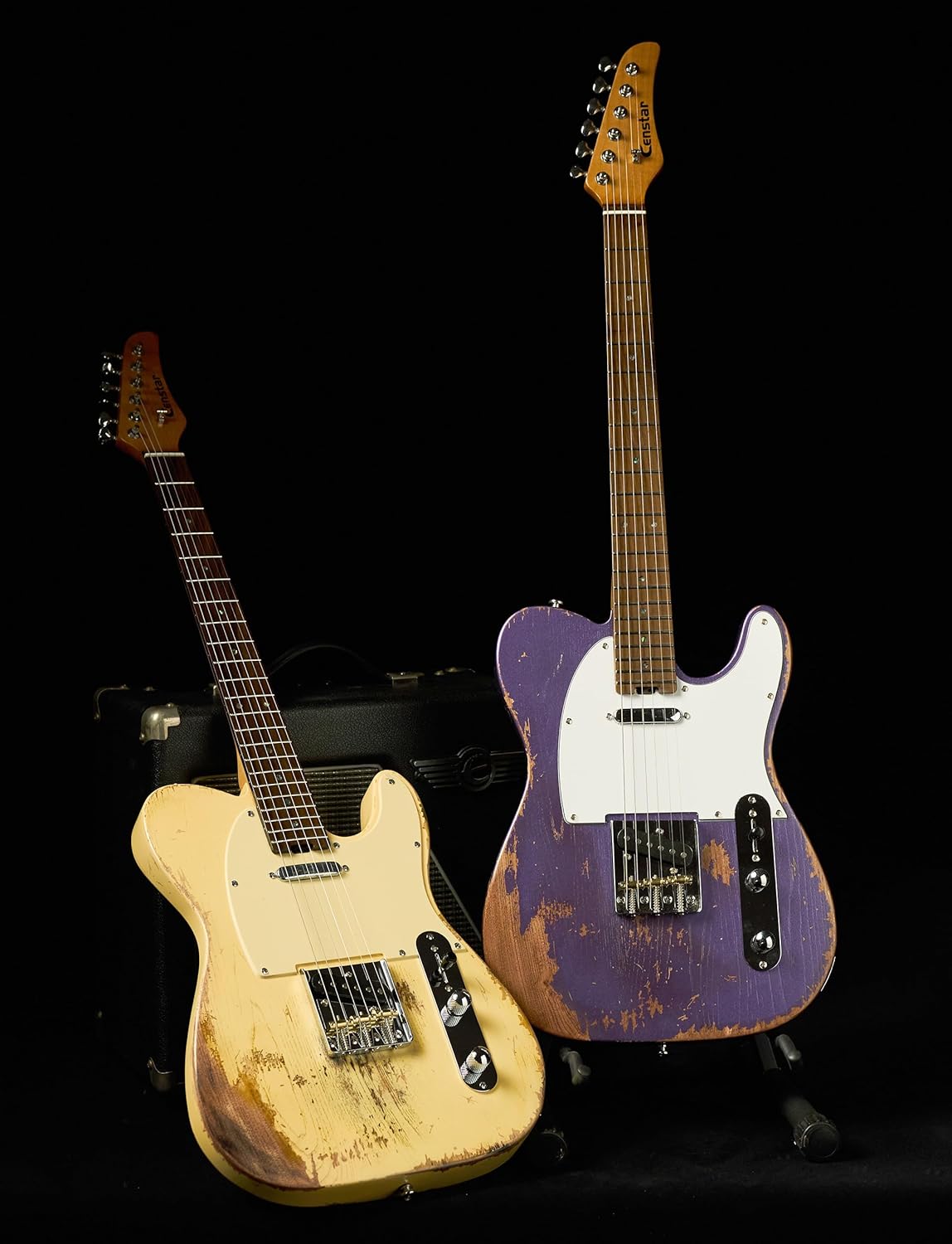 Relic Electric Guitar,ELM Body and Maple Neck,Bone Nut,6-String Relic Guitar,Professional/Full Size/Electric Guitars for Adults.