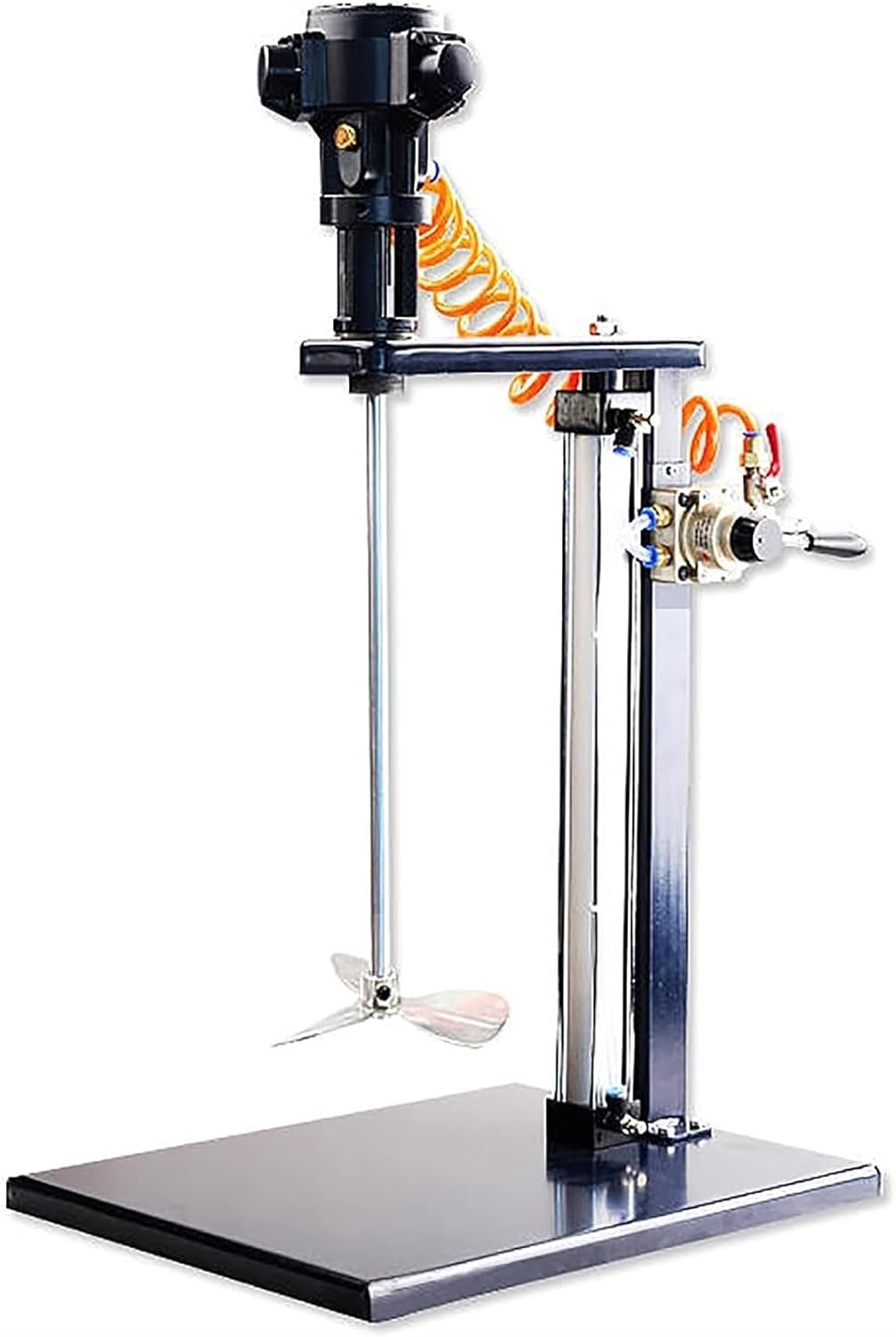 Pneumatic Paint Mixer Machine, 5 Gallon Automatic Lift Paint Stirrer with Stand, Height Adjustable, Ink Coating Mix Tool