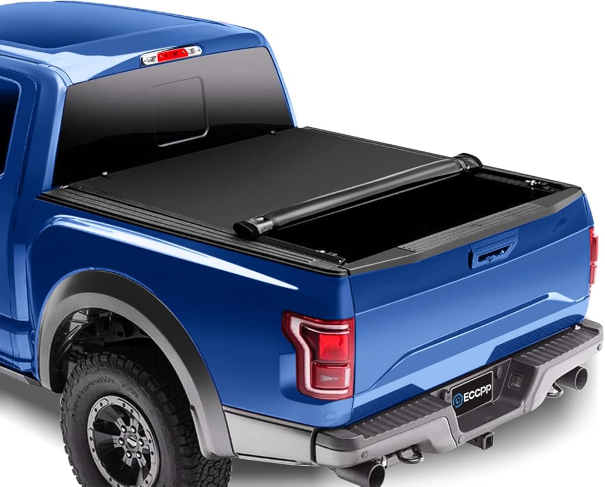 ECCPP 8FT Truck Bed Cover Kit Roll Up Tonneau Cover for Chevy Silverado 1500 1999-2006,for Chevy Silverado 2500 1999-2004,for Chevy Silverado 2500 HD 2001-2006 - Only Fits 8FT Ttuck Bed
