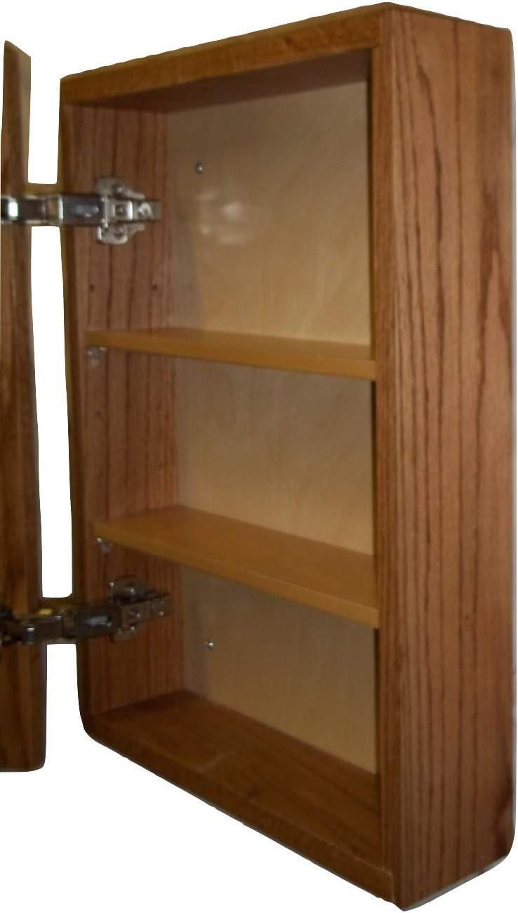 Wallmount Oak Medicine Cabinet