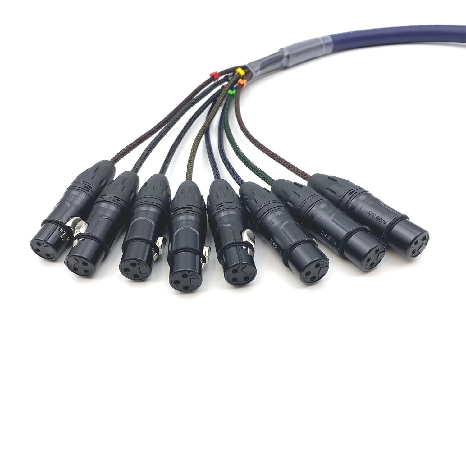 6.56ft DB25 to XLR Female Snake Cable, DB25 Male to 8 Channel XLR 3Pin Female Balanced Snake Cable D-Sub SnakeCable Patch Bay Interface Modular Wire 2Meter
