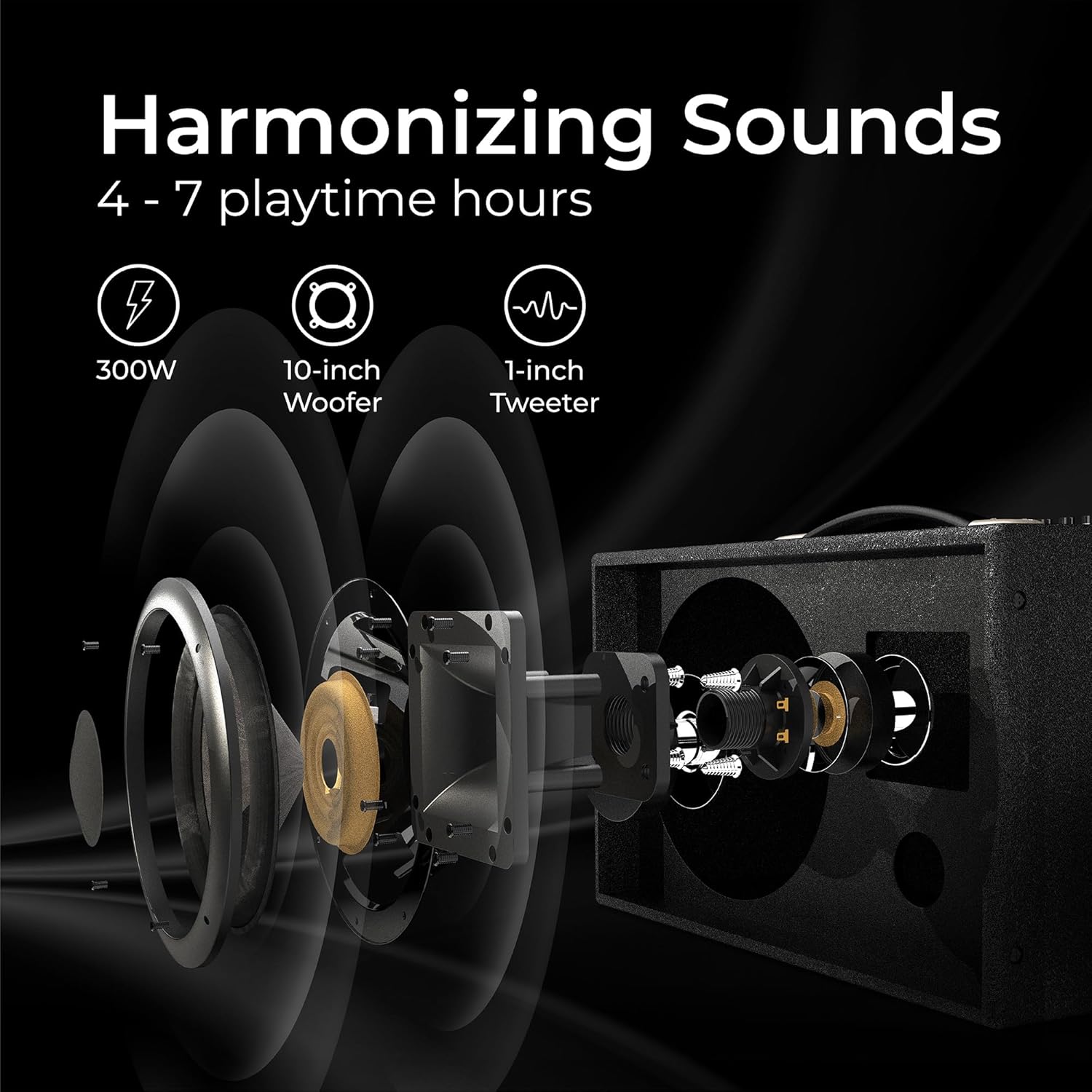 KS10Pro Karaoke Machine for Adults Karaoke Machine with Bluetooth and Wireless Microphone for Adults, Portable Bluetooth Speaker System with 2 Microphones, Loud Speakers for Tv Karaoke and Events Use