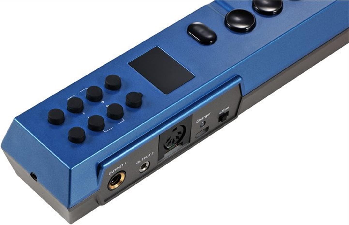 KESHUO Electric Blowpipe Electric Saxophone Old Man Entertainment Beginner Digital Wind Instrument Brass Sax Beginners Kit (Color : Blue)