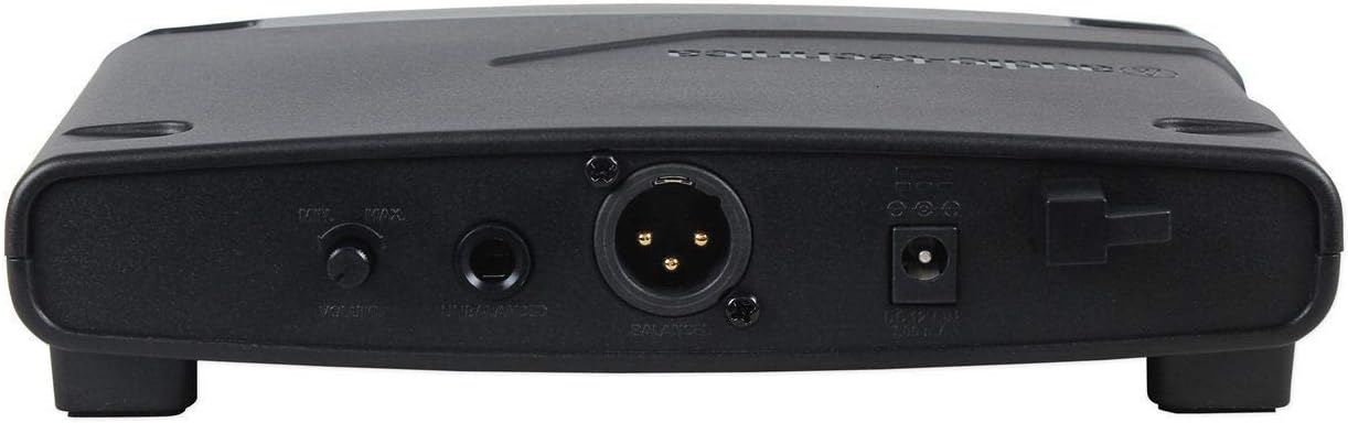 Audio Technica ATW-1101/H92-Th System 10 Wireless Beige Headset Mic System Bundle with Mackie MP-120 Single Dynamic Driver Professional in-Ear Monitors with Carry Case