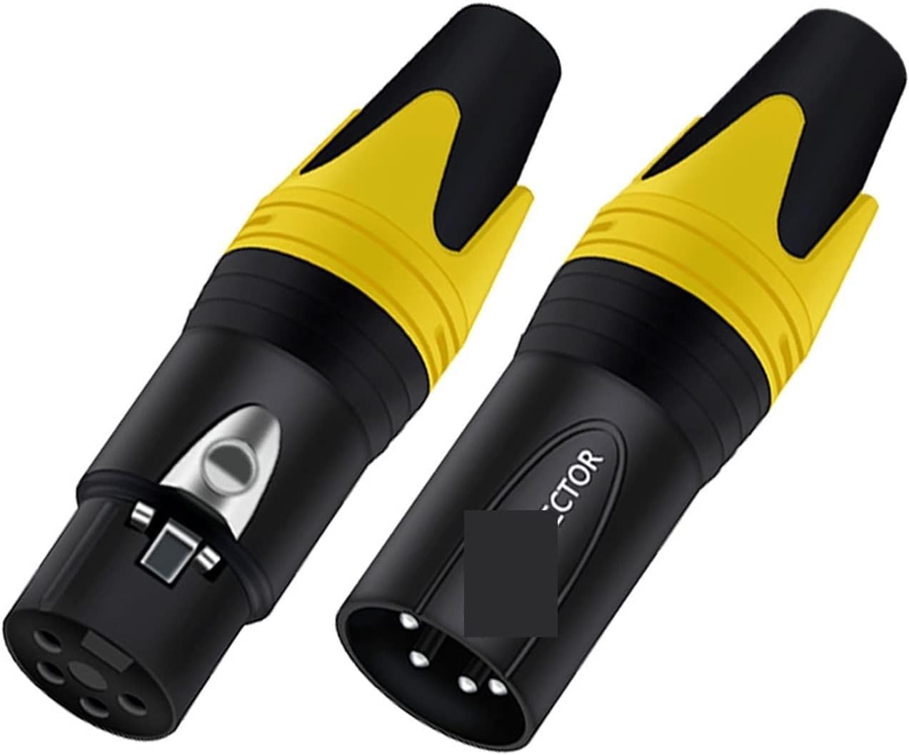 4 Pin X L R Male/Female M I C Cable Wire Connector 4 Pole XLR Plug Microphone Jack Socket 56Pcs (Color : 56xF 4P Red)