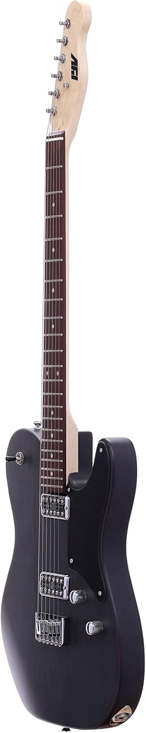 IYV- ITA-450 Solid Ash Body Telecaster Electric Guitar, Satin Black