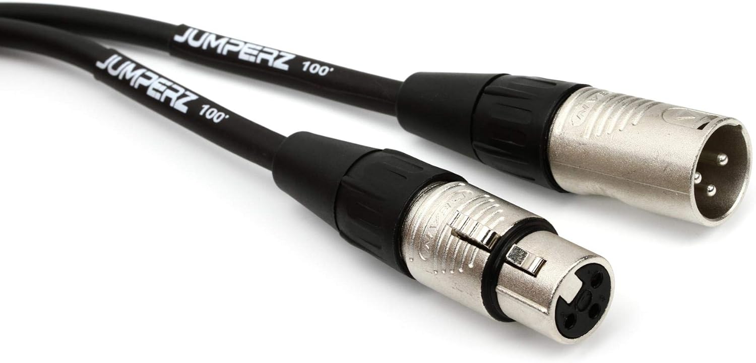 JUMPERZ JBM-100 Blue Line Microphone Cable - 100 Feet XLR-XLR