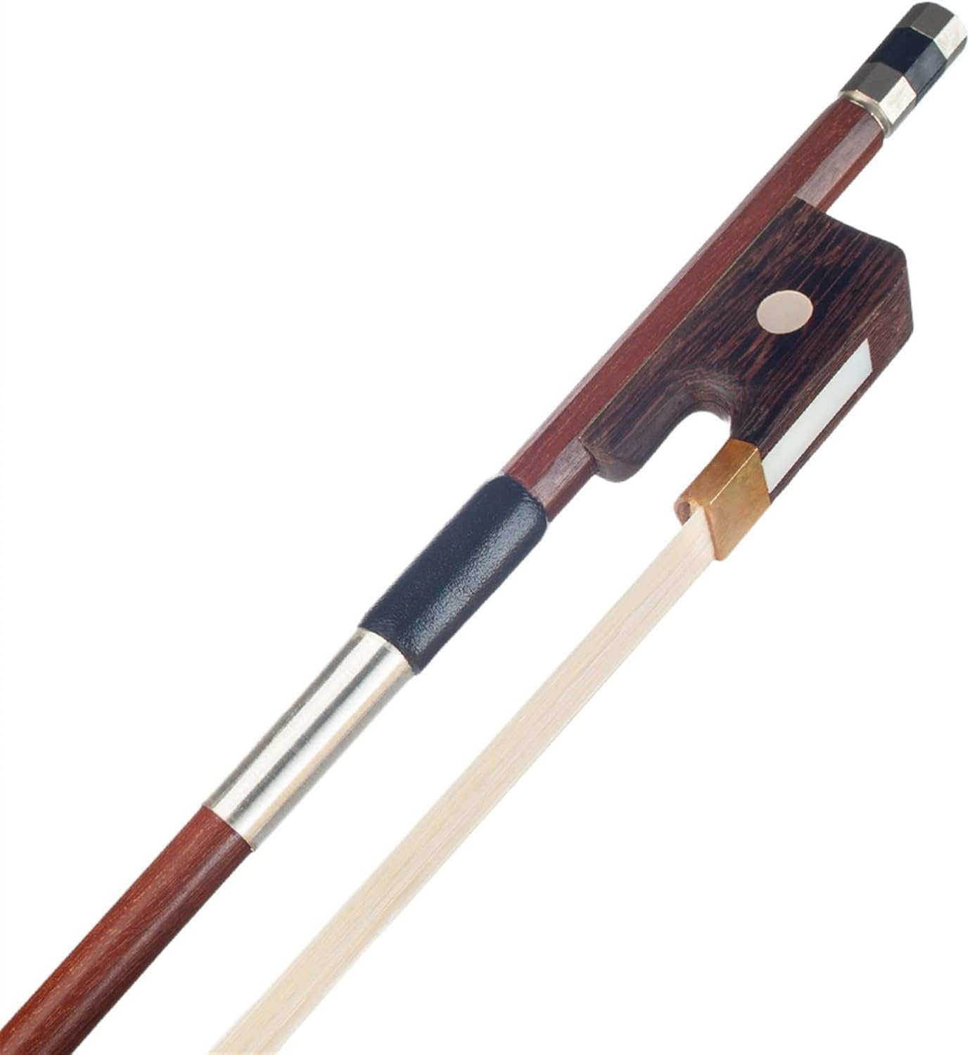 TSTS Handmade Brazilwood Double Bass Bow Horse Hair French Style for 1/2 Bass Fiddle Strings Instruments Accessories Professional Violin Bow