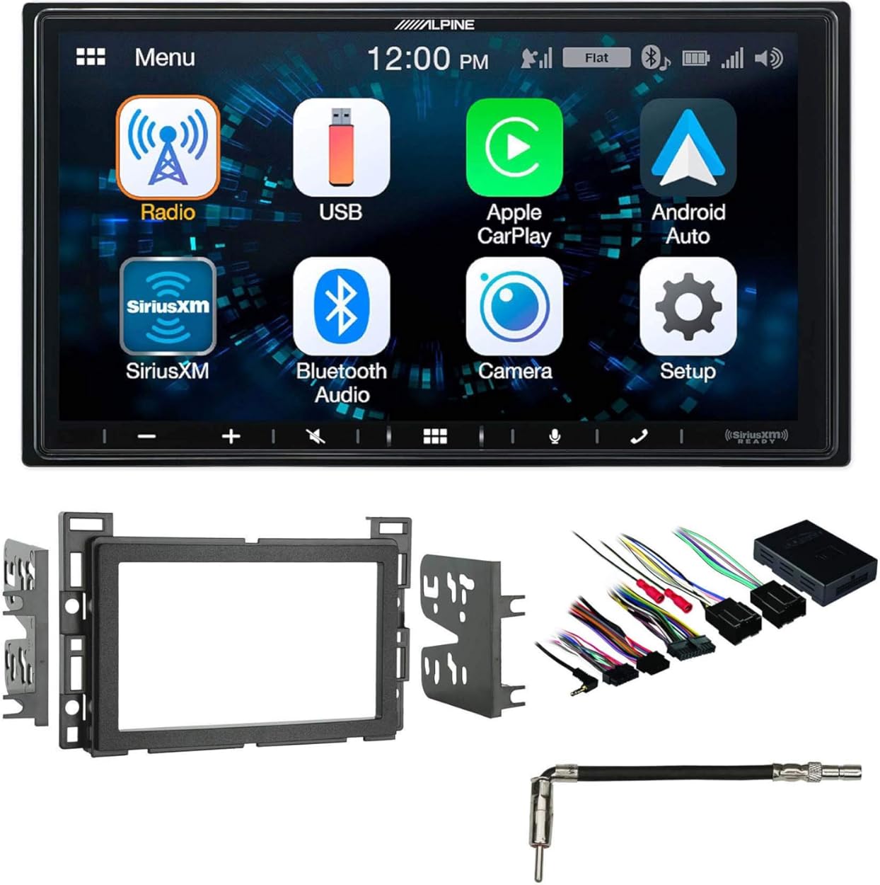 Alpine 7 Receiver Bluetooth w/Carplay/Android for 06-09 Pontiac Solstice