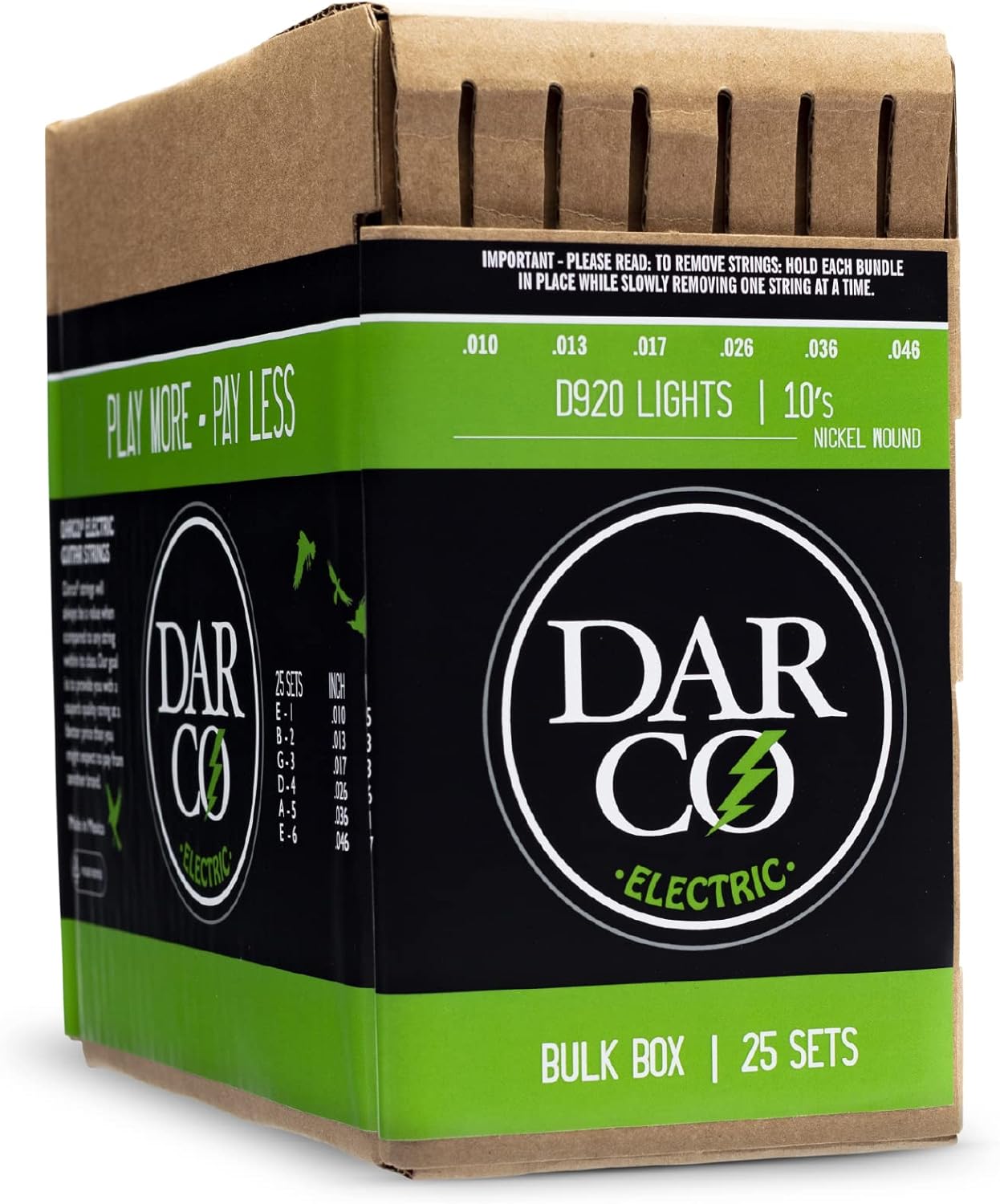 C.F.Martin 41BULKBOXD920 Darco Nickel Wound Electric Light, 25 Set Straight Length Bulk