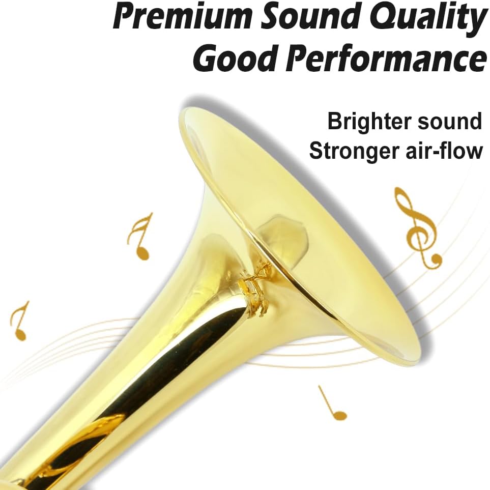 Bb Standard Trumpet Set for Beginners or students trumpet instrument with Carrying Hard Case 7C Mouthpiece Cleaning Cloth Gloves