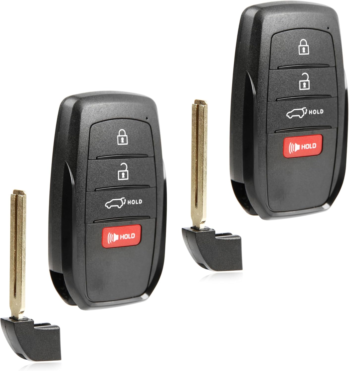 2 Keyless Entry Remote Key Fob 4-Button Car Replacement for 2024 - 2025 Toyota 4Runner Highlander Land Cruiser (HYQ14FBX, 8990H-35040)