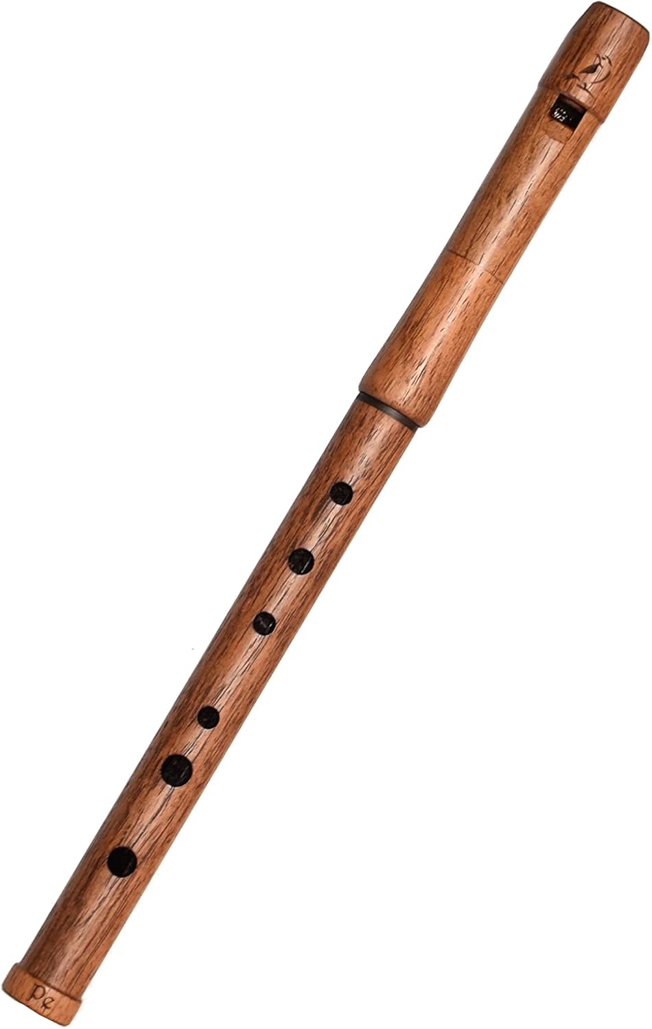 Wooden Whistle iVolga PDС-03 key of D Great Sound Hand Carved Rosewood Folk Wind Music Instrument Woodwind Handmade, Red wood