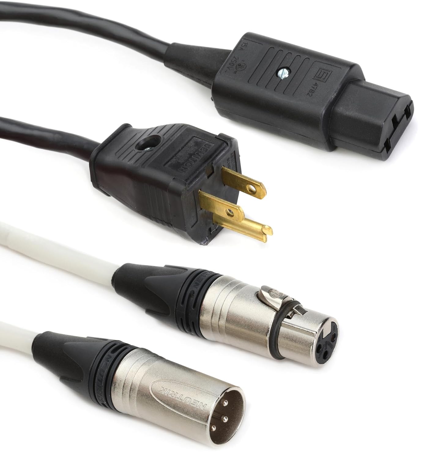 Proco EC13-25 Siamese Twin (for Older JBL Eon) XLRF-XLRM Audio Cable + IEC Power Cable - 25 Feet