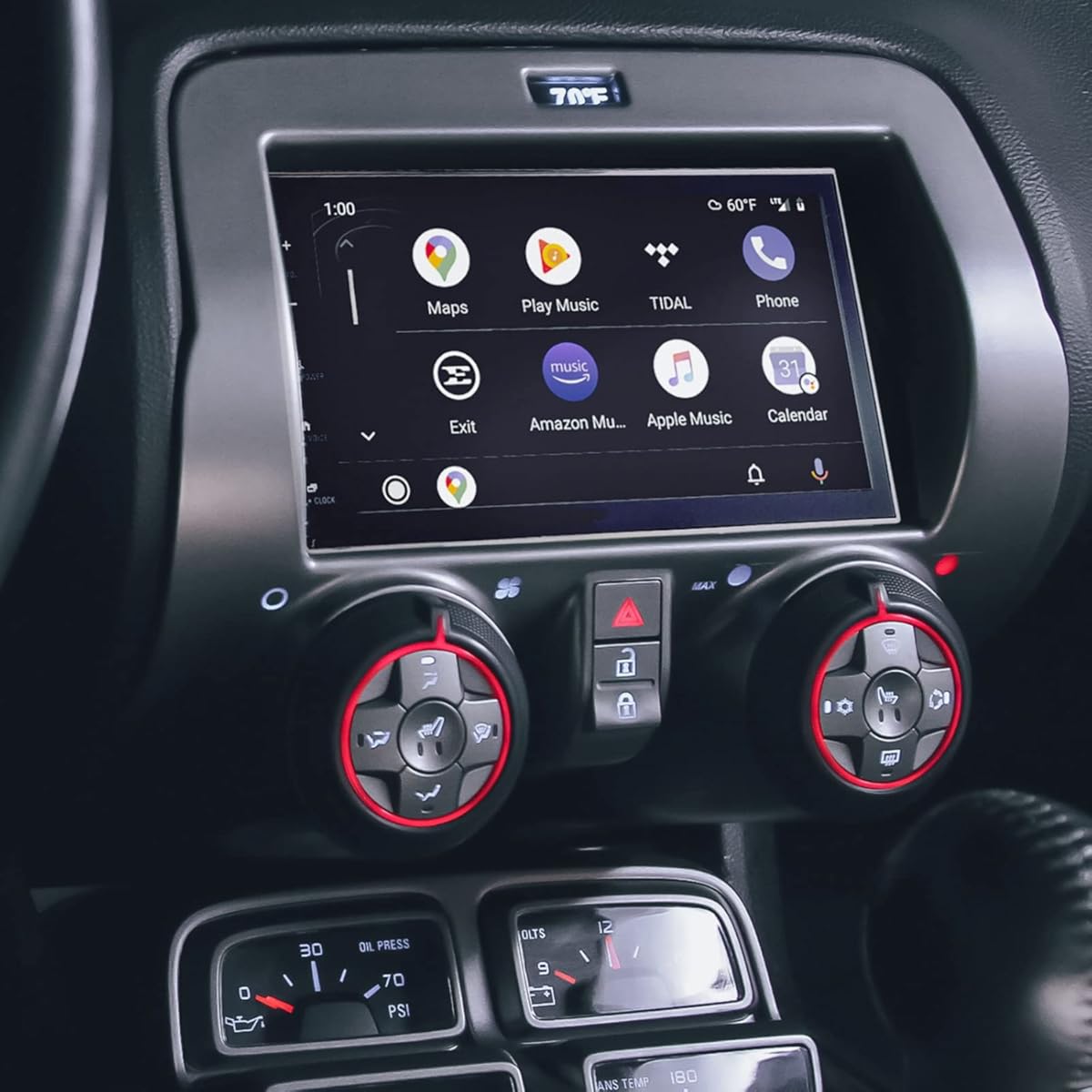 PAC Chevrolet Camaro 2010-2015 RPK5-GM4101 Integrated Radio Replacement Kit with 6.8” Touchscreen Double Din Radio, Steering Wheel Controls, Apple CarPlay, Android Auto, Bluetooth