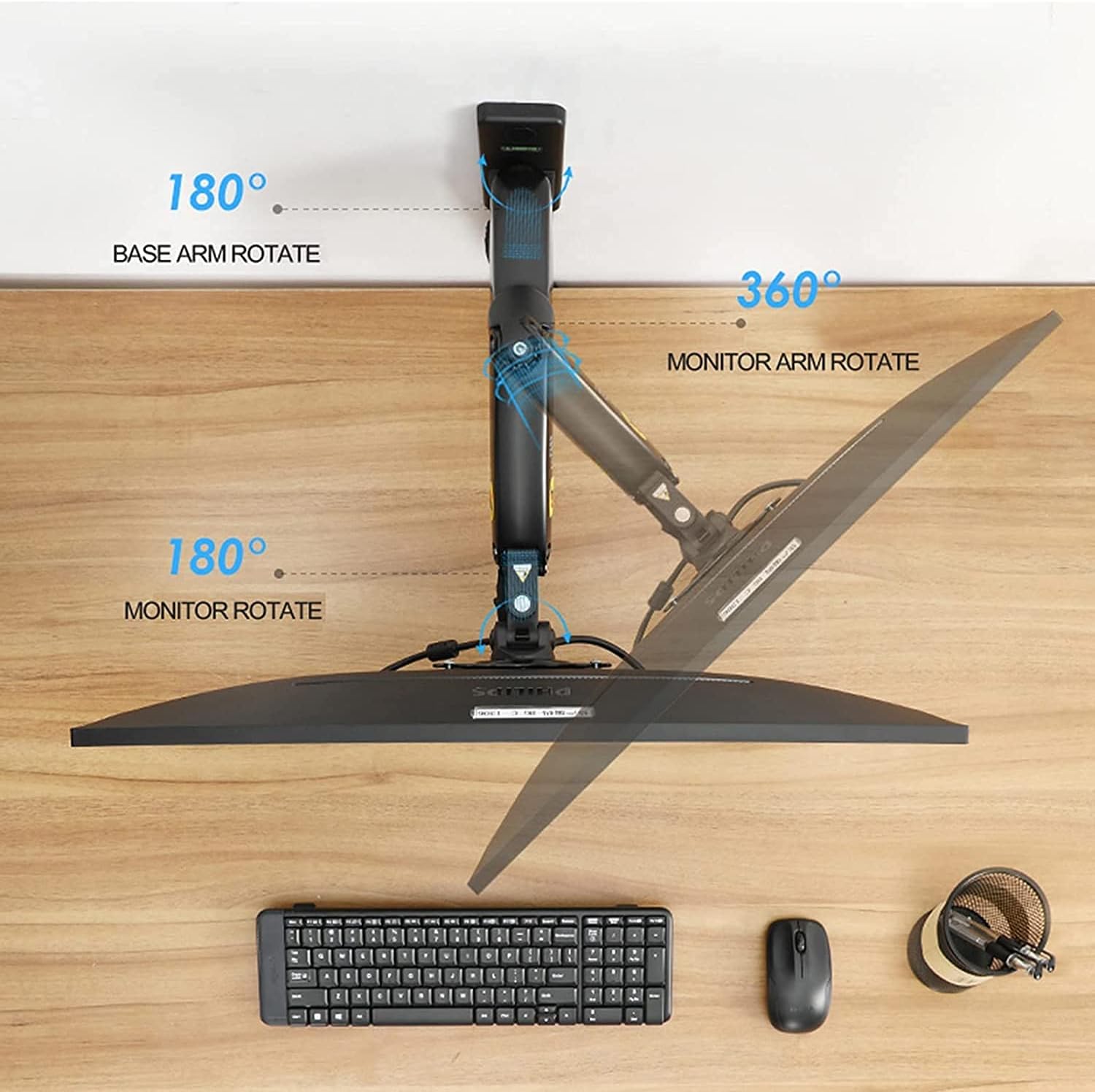 tv mounts Stands Tv Mount, Holds Up to 16kg, Full Motion TV Wall Mount, TV Wall Bracket with Aeroelastic Hovering and Lifting Function, for Most 40-50 Inch Flat&Curved TVs