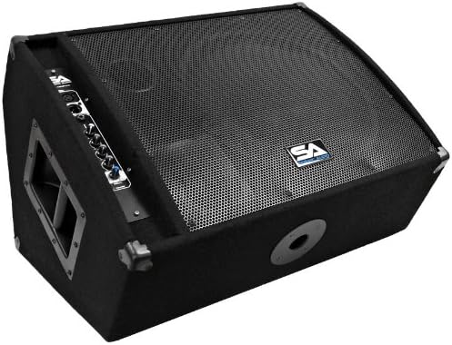 Seismic Audio FL-15MP-PW 400 Watts RMS Premium Powered 2-Way 15-Inch Floor/Stage Monitor with Titanium Horn