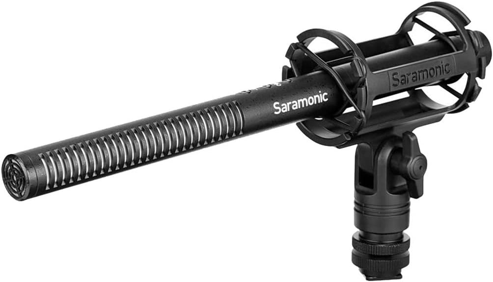 Saramonic Pro Supercardioid Shotgun Mic w/ +48v & AA Power, Shock Mount, Windscreen & XLR (SOUNDBIRDV1)