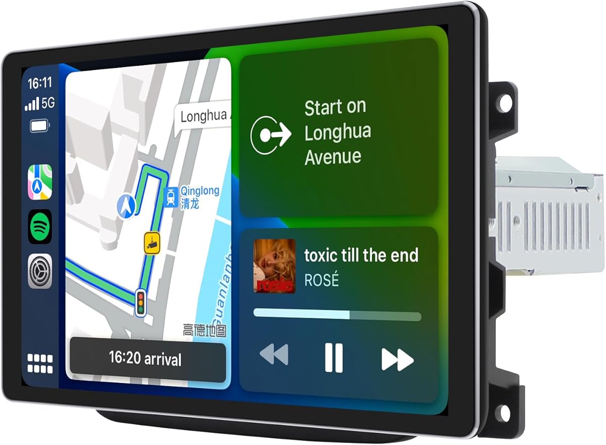 Joying Car Radio for Dodge RAM 1500/2500/3500 2013-2018 Upgrade, Android 13 Head Unit 10.1 Inch IPS Touchscreen Stereo 4GB+64GB with CarPlay & Android Auto, Mirror Link, AM/FM(JY-RC732T4)