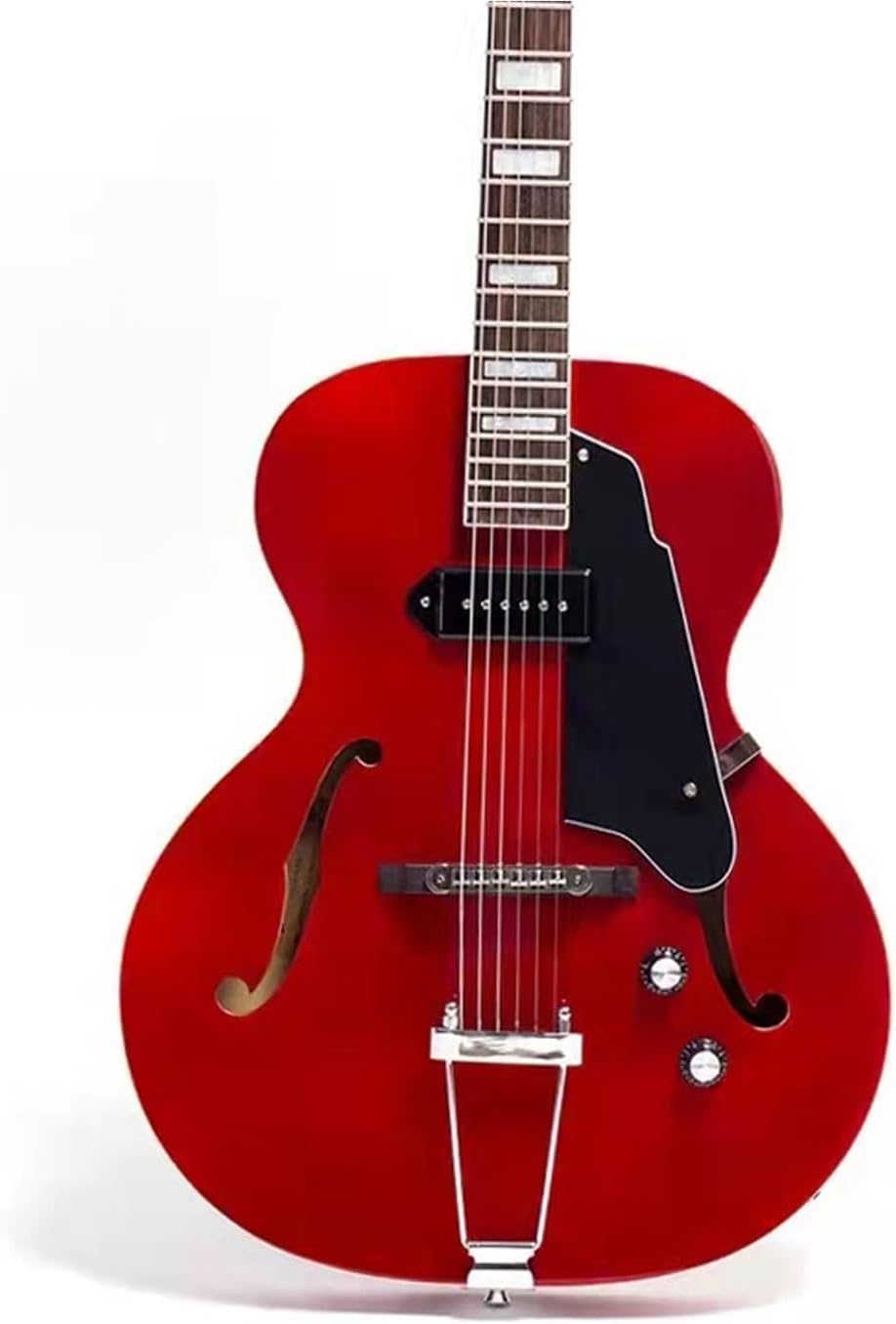 Beginner Electric Guitar Kits F Hole Hollow Jazz Electric Guitar With P90 Pickups