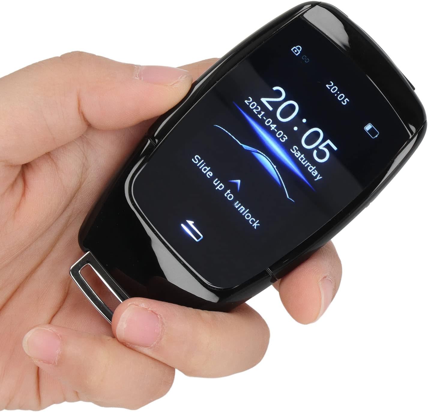 Car Key LCD Screen Universal TK900 LCD Smart Key Remote Keyless Entry for Start Stop Engine Button (Black)