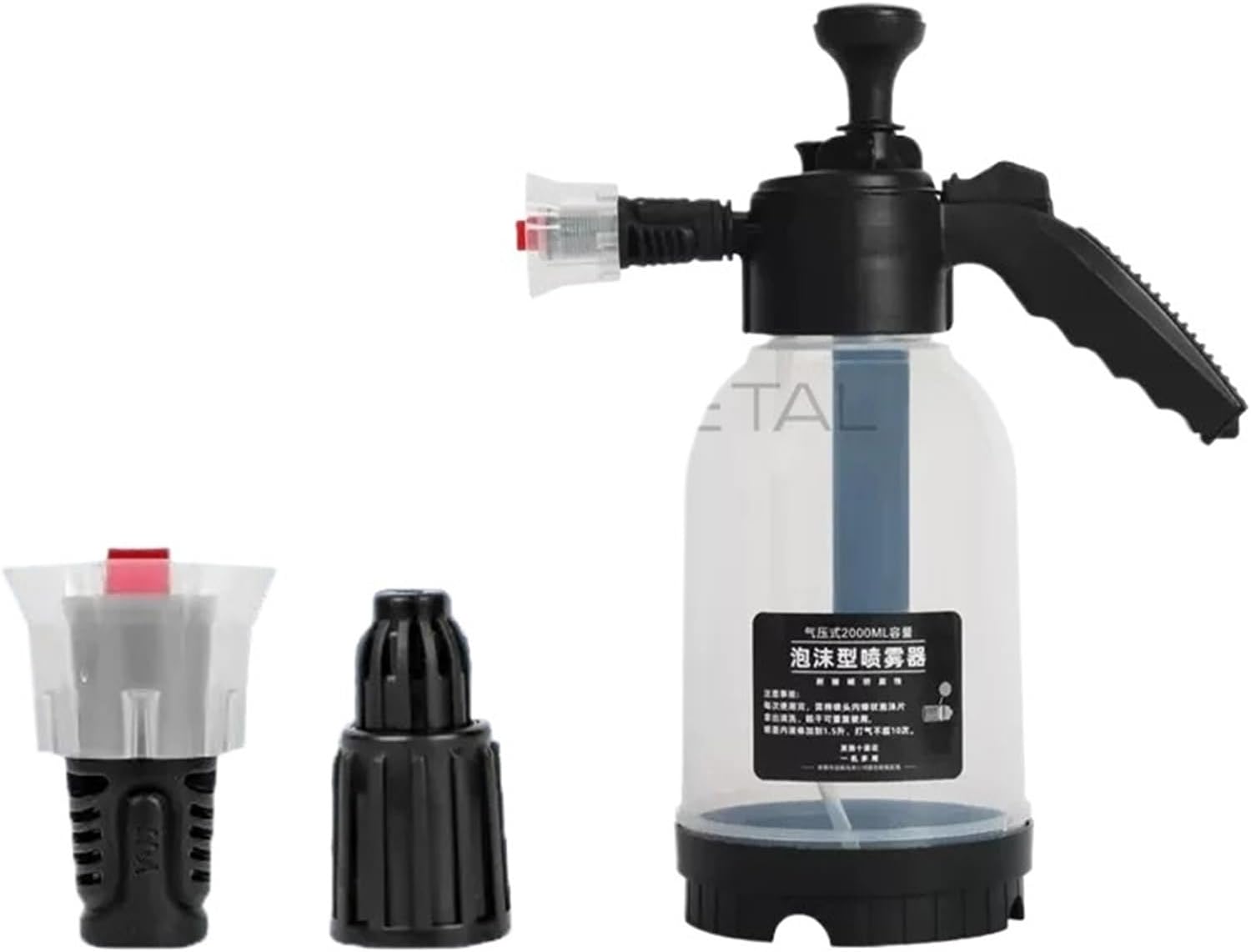 Water pumpWash Foam Sprayer 2L Hand Pump Pneumatic Foam Cannon Snow Foam Car Wash Spray Bottle for Car Home Cleaning Tools(Colorless 1set)