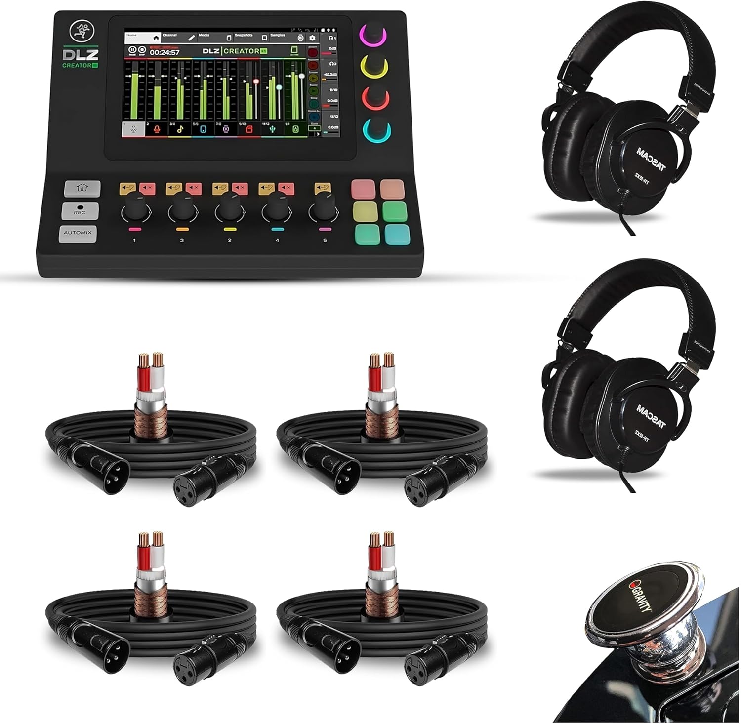 Mackie DLZ Creator XS Compact 6-channel Digital Mixer, USB, 7