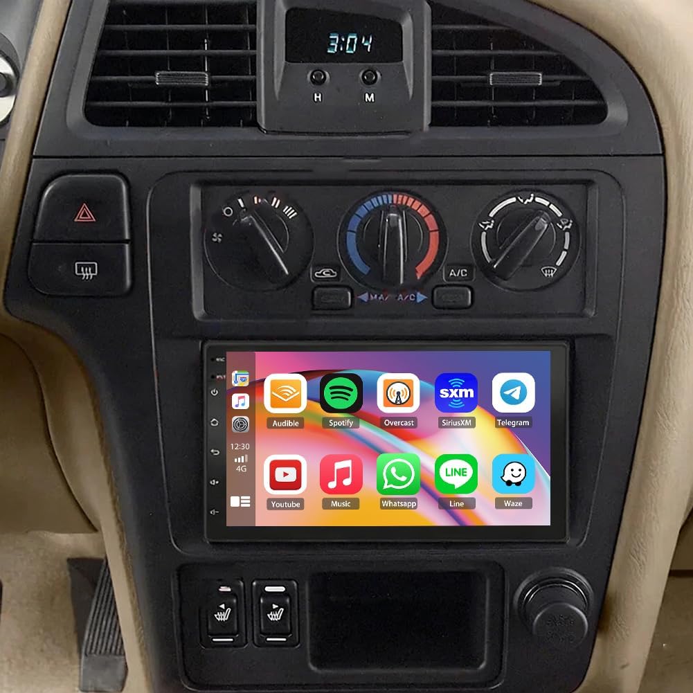 2+64G Double Din Radio Stereo for Nissan Pathfinder LE 2003 with Wireless Carplay & Android Auto,7 Inch Android 15 Car Audio Receiver GPS Navigation Unit with Bluetooth Head Unit WiFi SWC