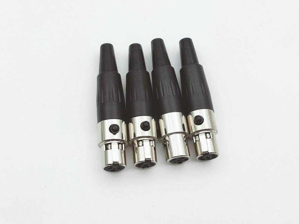 Davitu Electrical Equipments Supplies - 100pcs Mini XLR Female 3pin 4pin 5pin 6pin Audio Microphone connector - (Pins: 3pin)