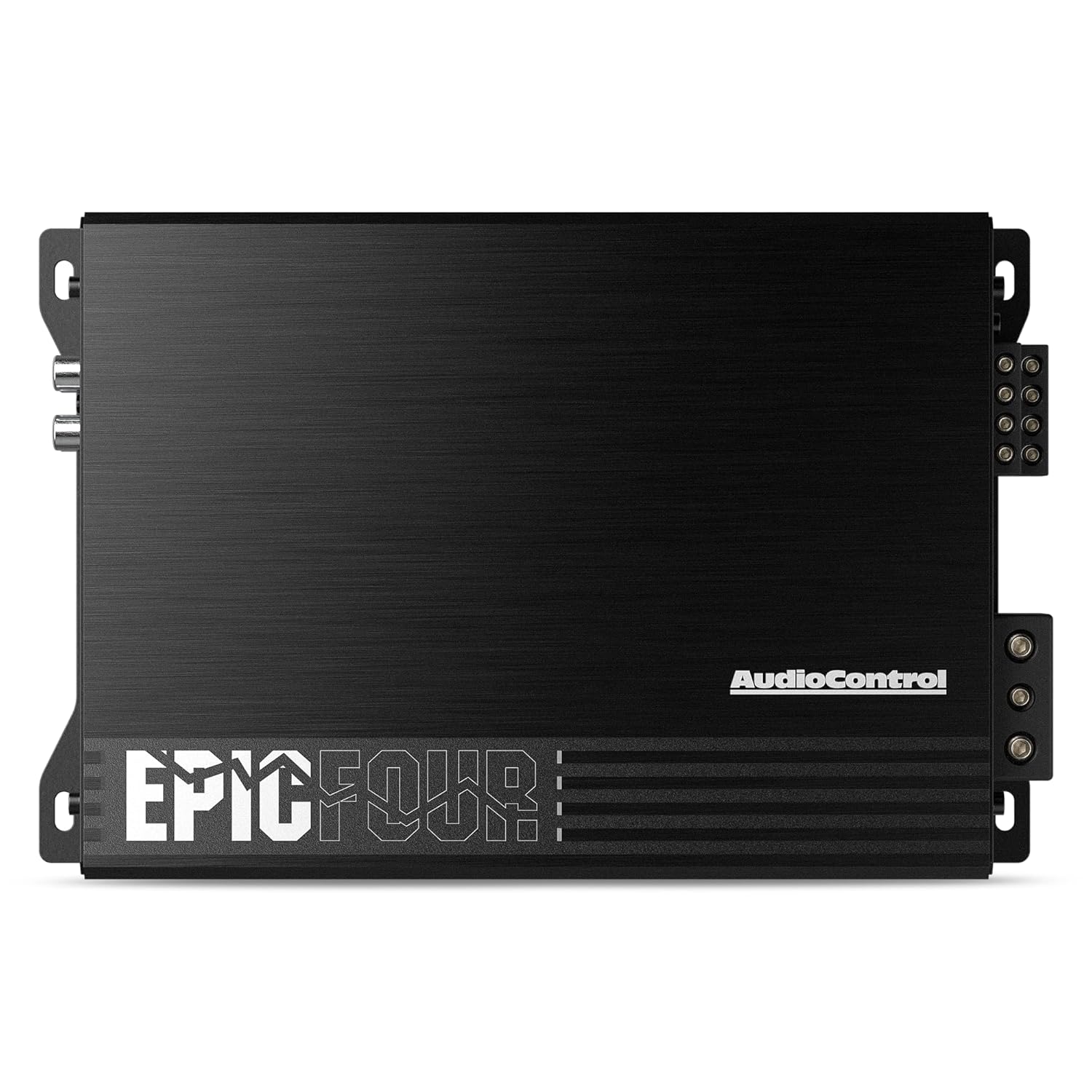 AudioControl EPICFOUR Epic Series 800 Watt RMS Compact 4-Channel Car Audio Amplifier 200x4 @ 2 Ohms, Class D, High Pass Filter, High-Level Input, Smart Auto Protection