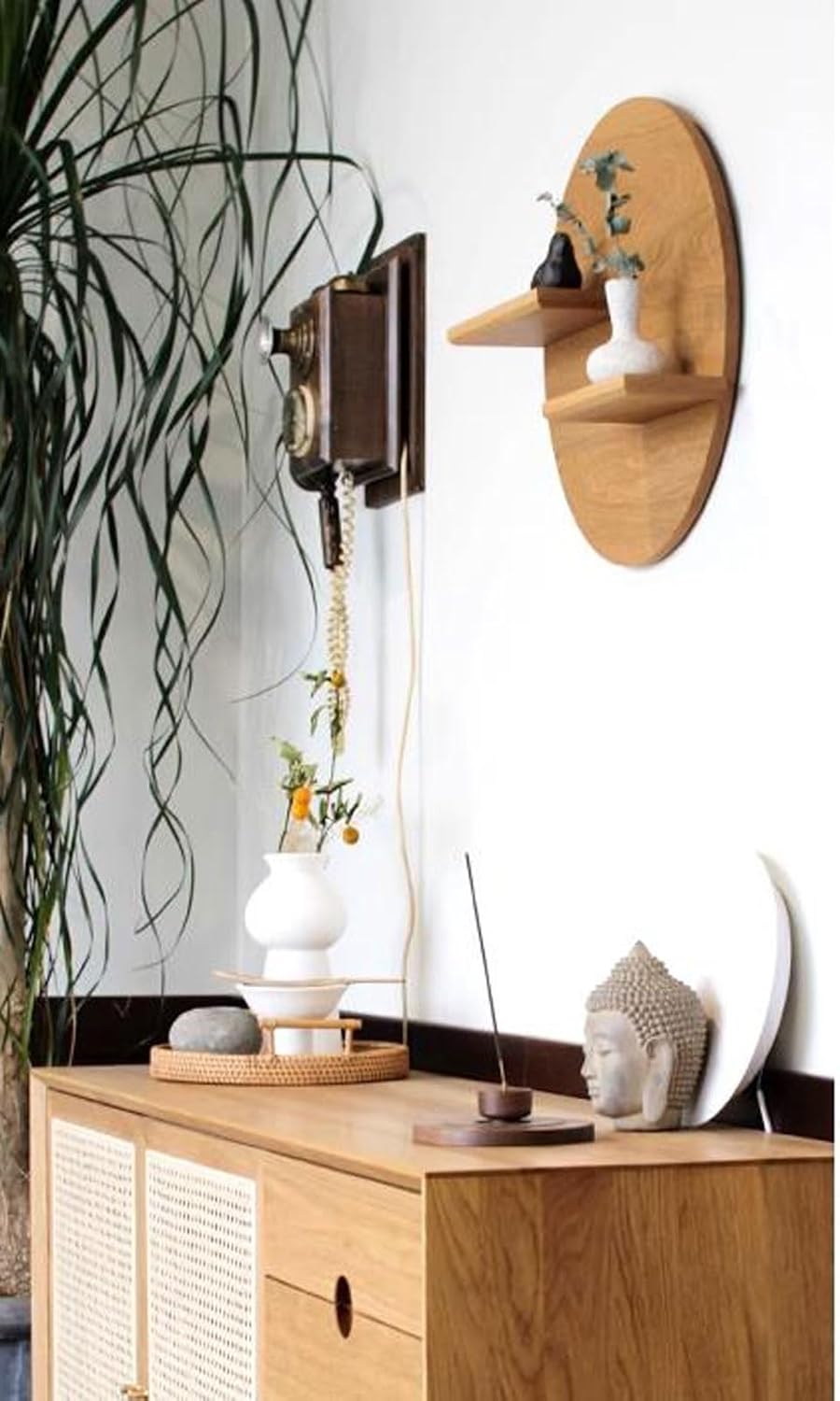 Floating Wall Shelves Solid Wood Floating Shelf 2 Tiers, Wall Bedroom Living Room Wall Mount Shelf Modern Farmhouse Shelves Storage Rack Floating Books Shelf Home Decor Shelving Wall Mounted