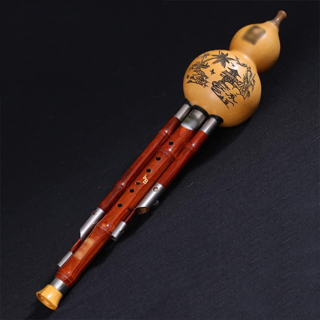 Musical Instruments Mahogany Cucurbit Musical Instrument Beginner Adult Playing The Cucurbit Flute C Lowered, B, G, F, Cucurbit Flute Professional Playing Cucurbit Flute With Chinese Knot And Box