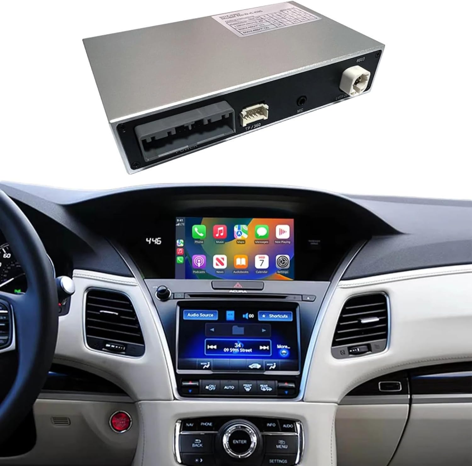 Wireless CarPlay Upgrade Module for Acura Series for ILX MDX RDX TLX RLX, Supports Mirror Link, Siri, Navigation, Camera Smart CarPlay Tuning Kit