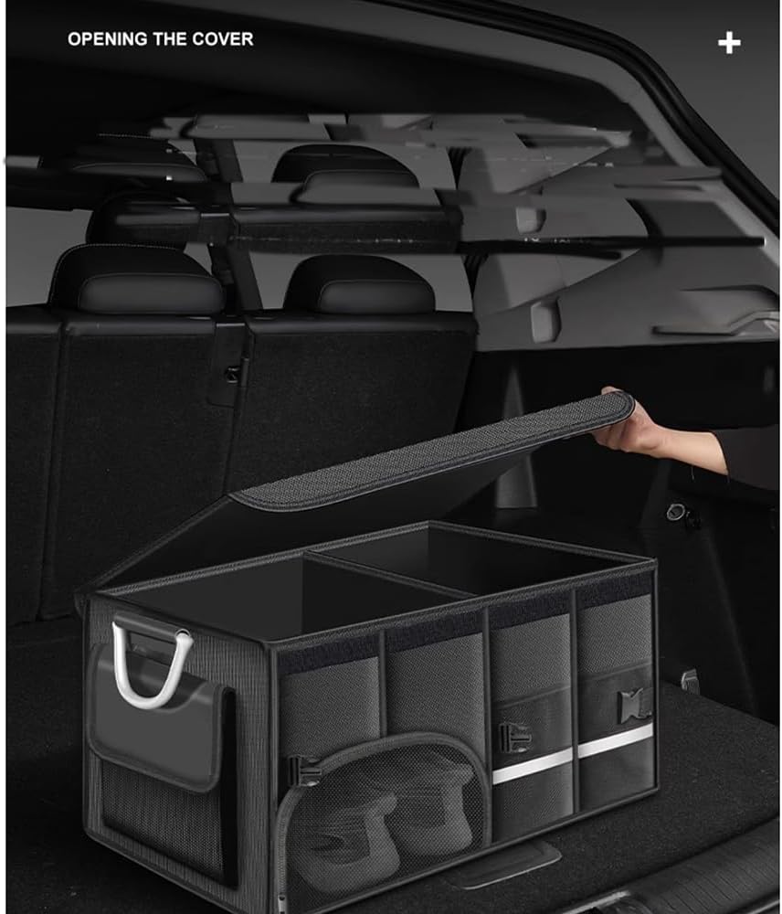 Car Trunk Organizer for Porsche Taycan Cross Turismo​ Electric Station Wagon,Reinforced Stable Clean Orderly Folding Box Versatile Waterproof Bag Interior Products All Seasons,A-3