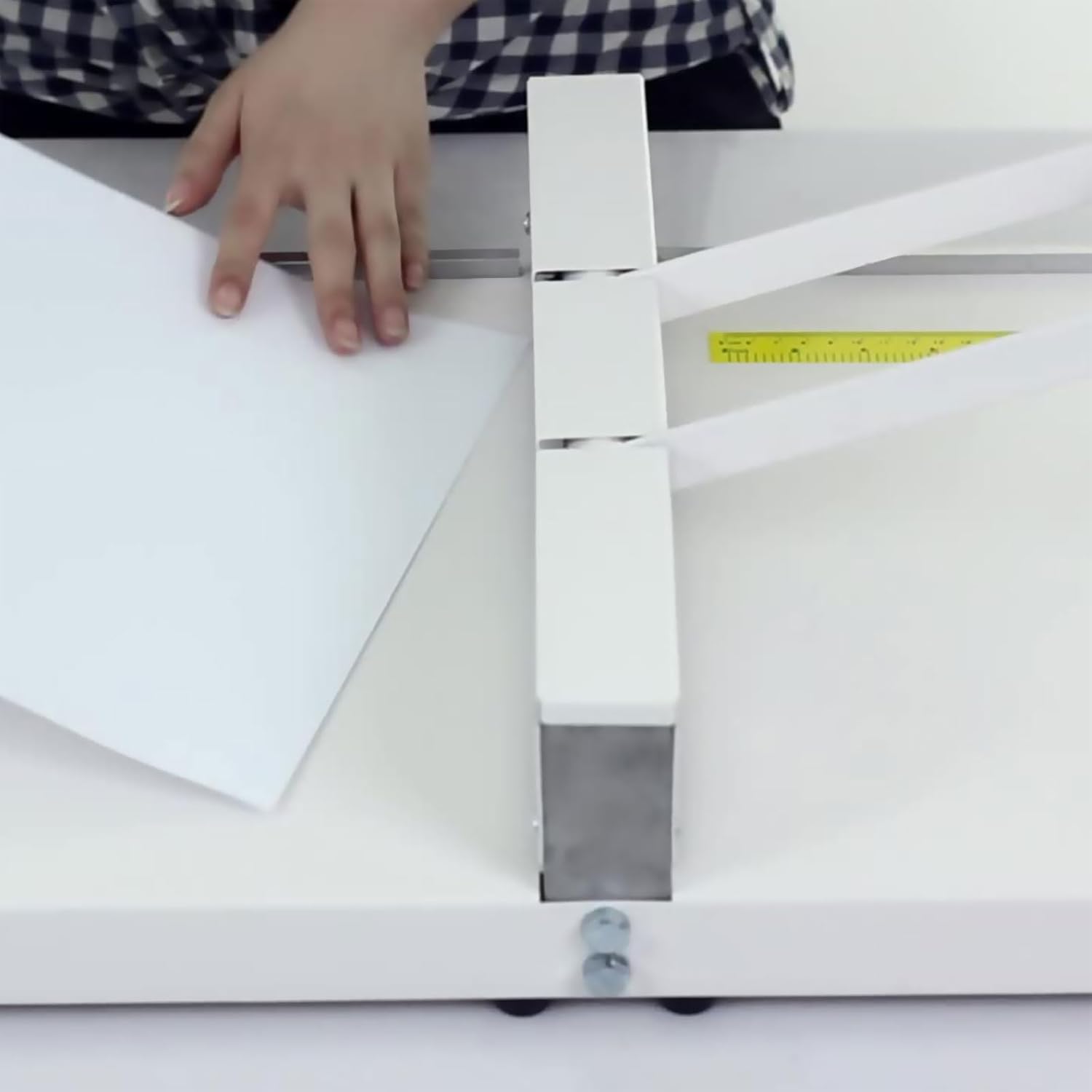 Manual Origami Creasing Machine with Positioning Blocks and Clear Scale for Precise Creasing of Paper and Cardboard