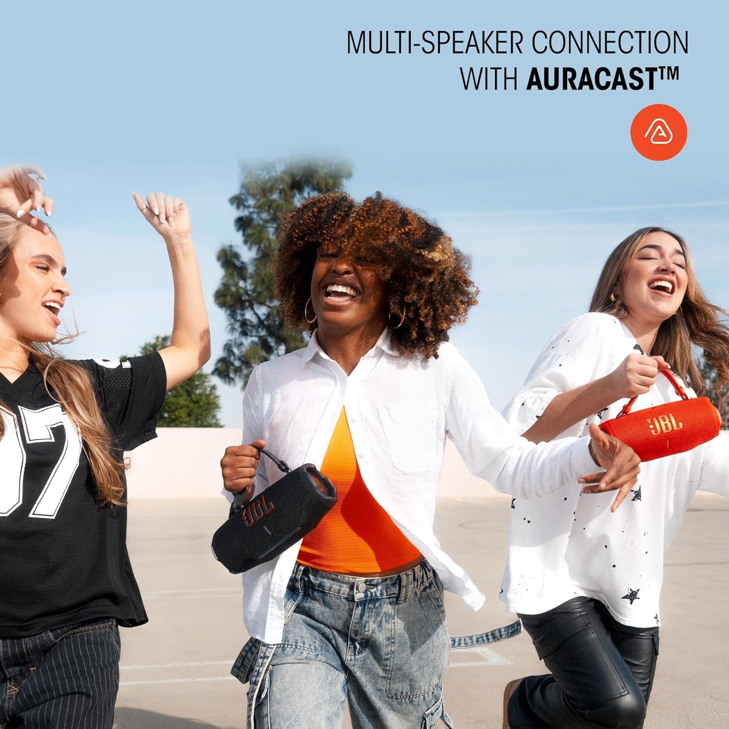 JBL Charge 6 - Portable Waterproof & Drop-Proof Bluetooth Speaker, Bold Pro Sound with AI Sound Boost (White) (Renewed)