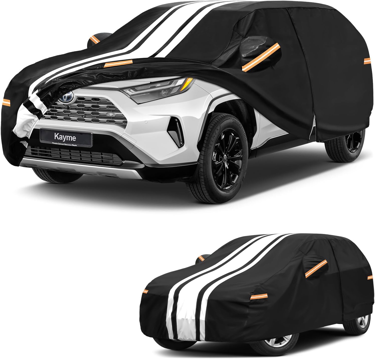 Kayme Heavy Duty Car Cover Custom Fit for Hyundai Santa Fe Santafe (2006-2026), Outdoor Full Exterior Cover with Tape and Towel, Rain Snow Sun UV Protection.