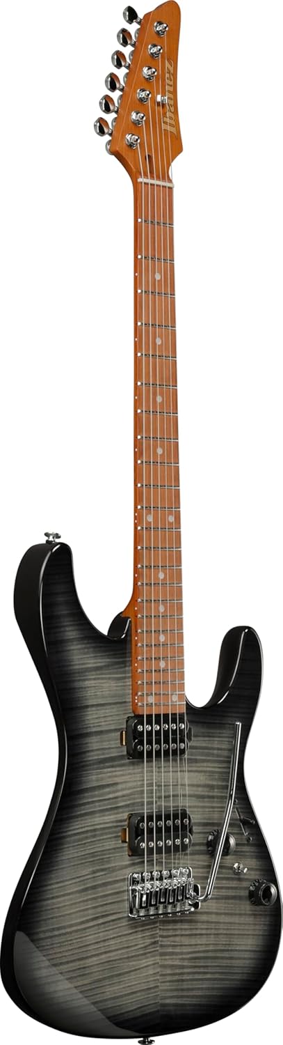 Ibanez AZ24S1F Standard 6-String Right-Handed Electric Guitar with Roasted Maple Neck and Jatoba Fretboard (Transparent Black Sunburst)