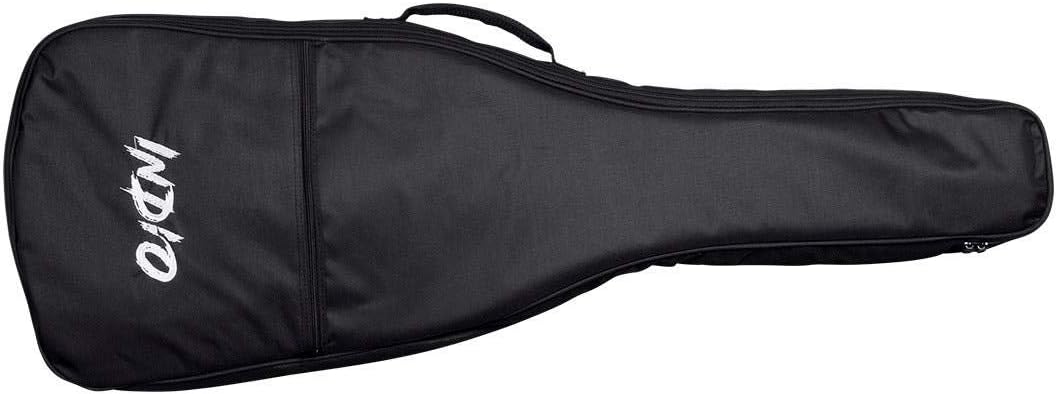 Monoprice Cali Classic Electric Guitar - Wine Red, 6 Strings, Double-Cutaway Solid Body, Right Handed, SSS Pickups, Full-Range Tone, With Gig Bag, Perfect for Beginners - Indio Series