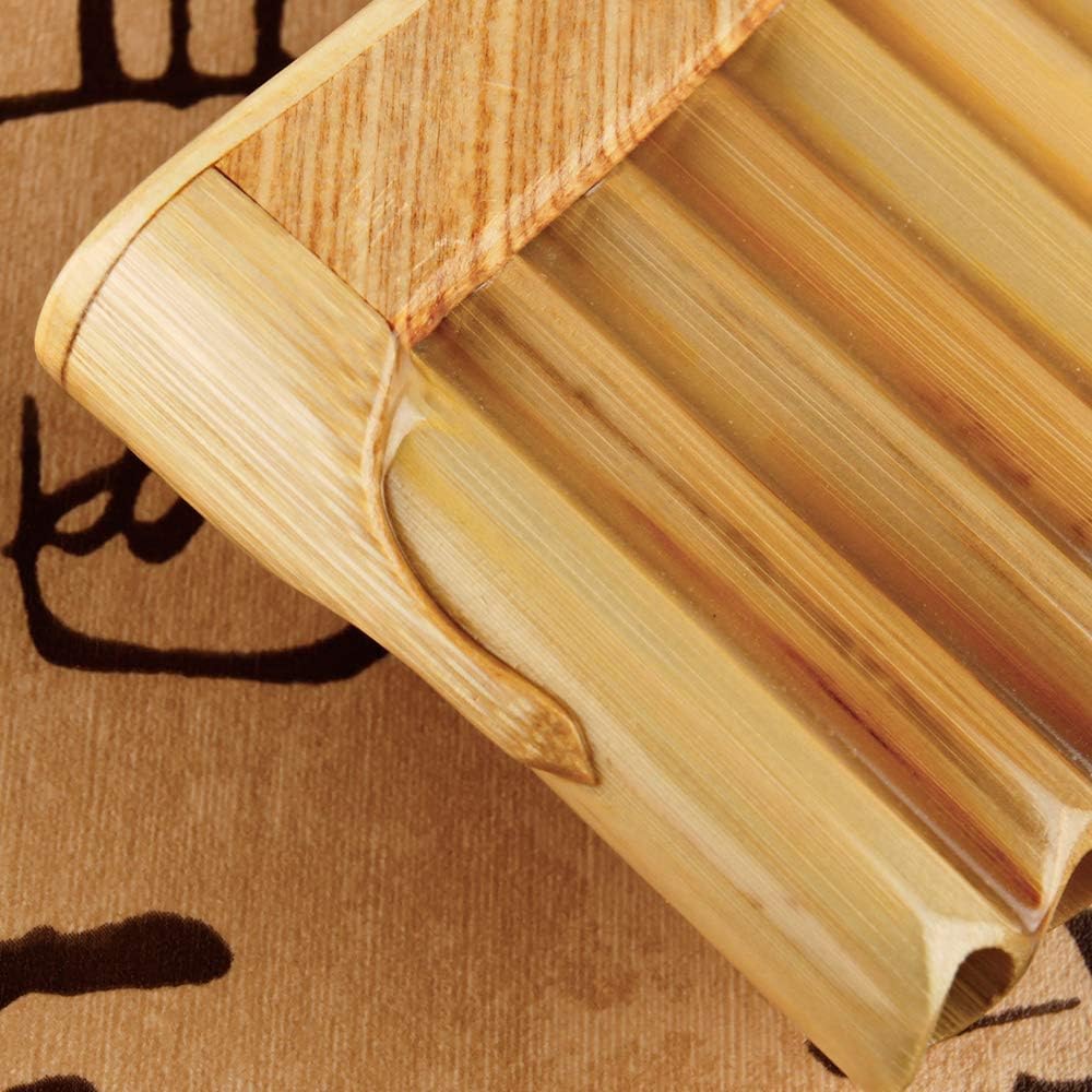 Upscale Romanian Folk Instrument Natural Reed Pan Flute Panpipes G Key Wind Pan flute Flauta Handmade (25 Pipes Left Hand, Wooden Tray)