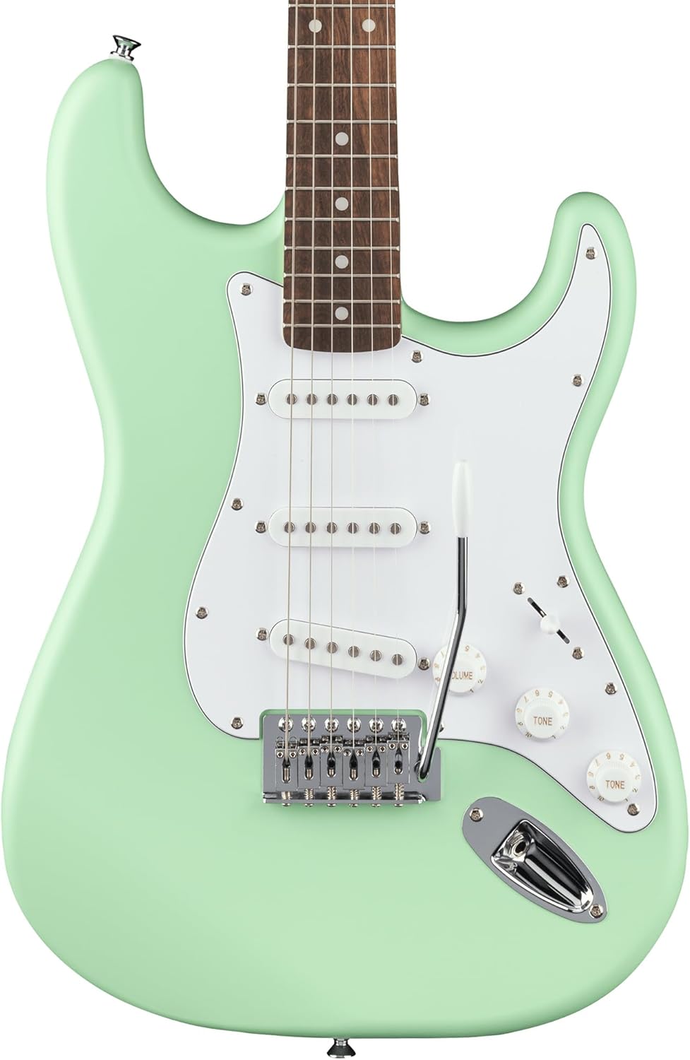 Fender Squier Stratocaster Electric Guitar - Surf Green Bundle with Gig Bag, Picks, and Austin Bazaar Instructional Video