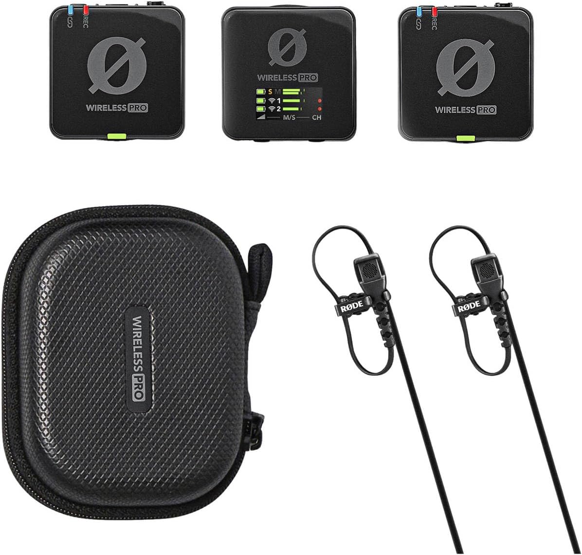Rode Wireless PRO 2.4GHz 2-Person Clip-On Wireless Microphone System, Bundle with TAPH100 Studio Monitor Headphones