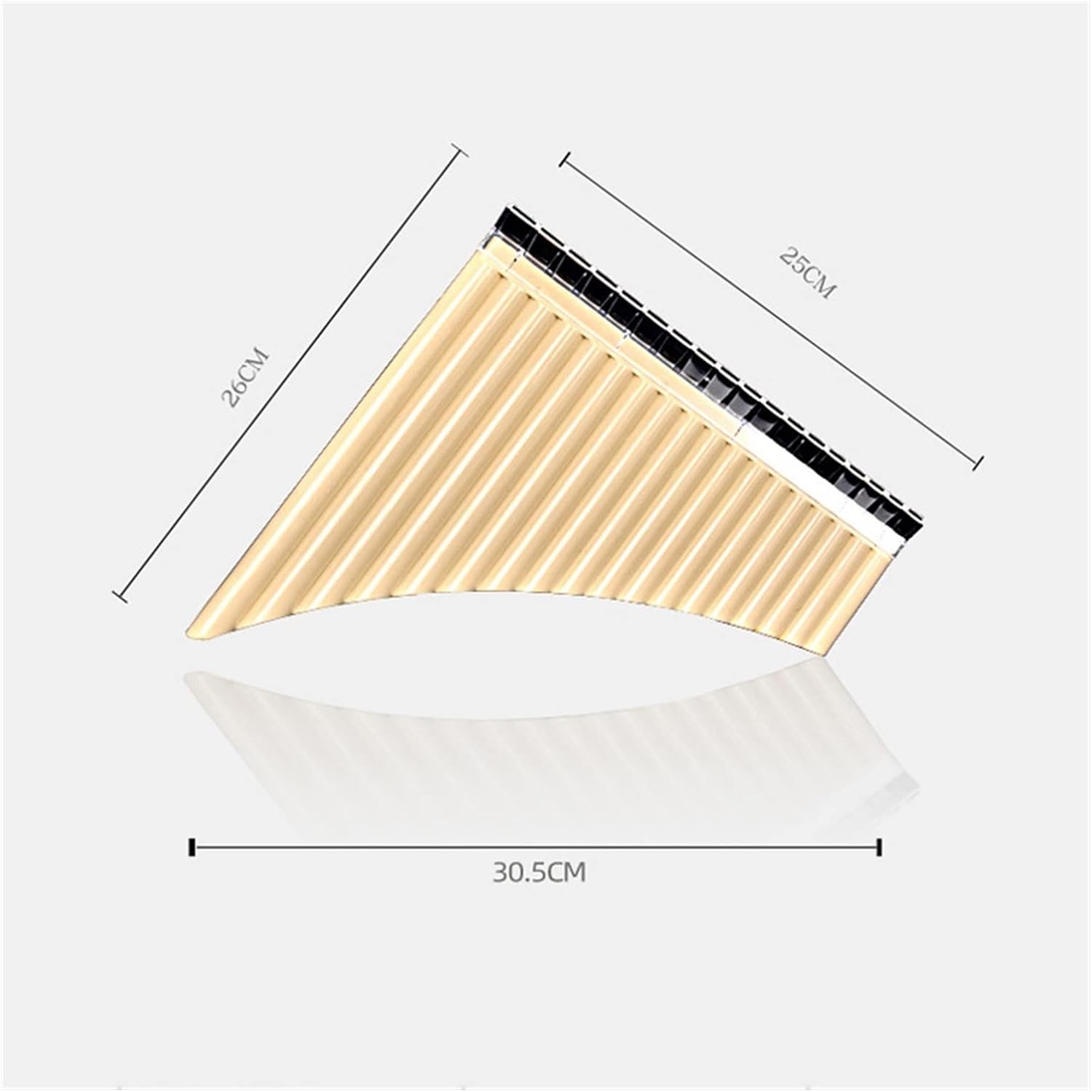 PanPipes Woodwind Instrument 18-Pipe Panpipes 16-Pipe Panpipes (Color : 18 Tubes Porcelain White)