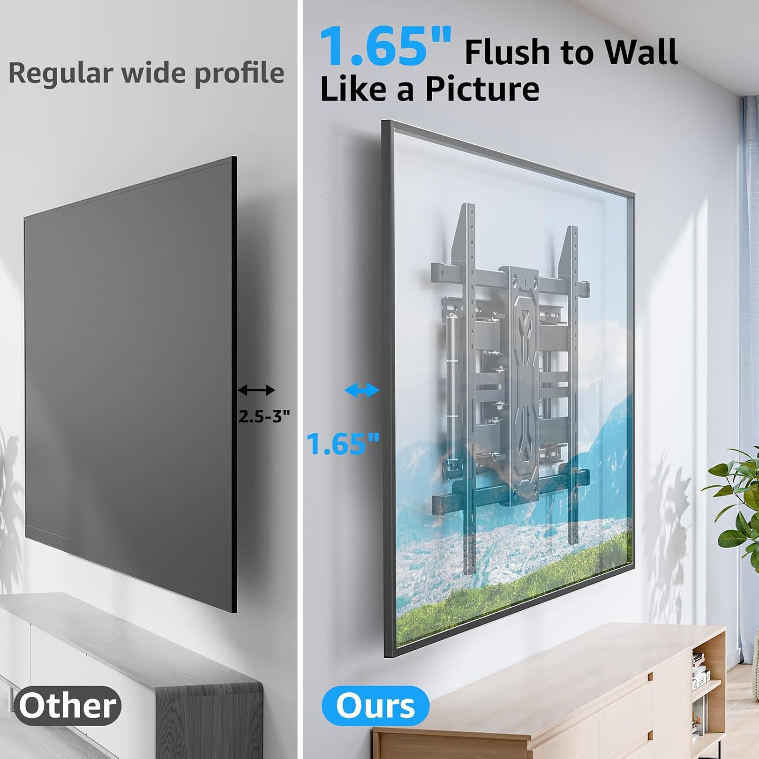 MOUNTUP MU0096 Full Motion TV Wall Mount for 50-110 Inches TVs & MU0009 Full Motion TV Wall Mount for 26-55 Inches TVs Bundle