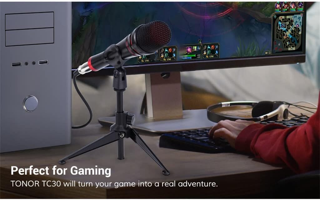 Professional Microphone Phantom Power Sound Card Kit Studio Condenser Microphone Suitable for Computer Mobile Phone Tripod