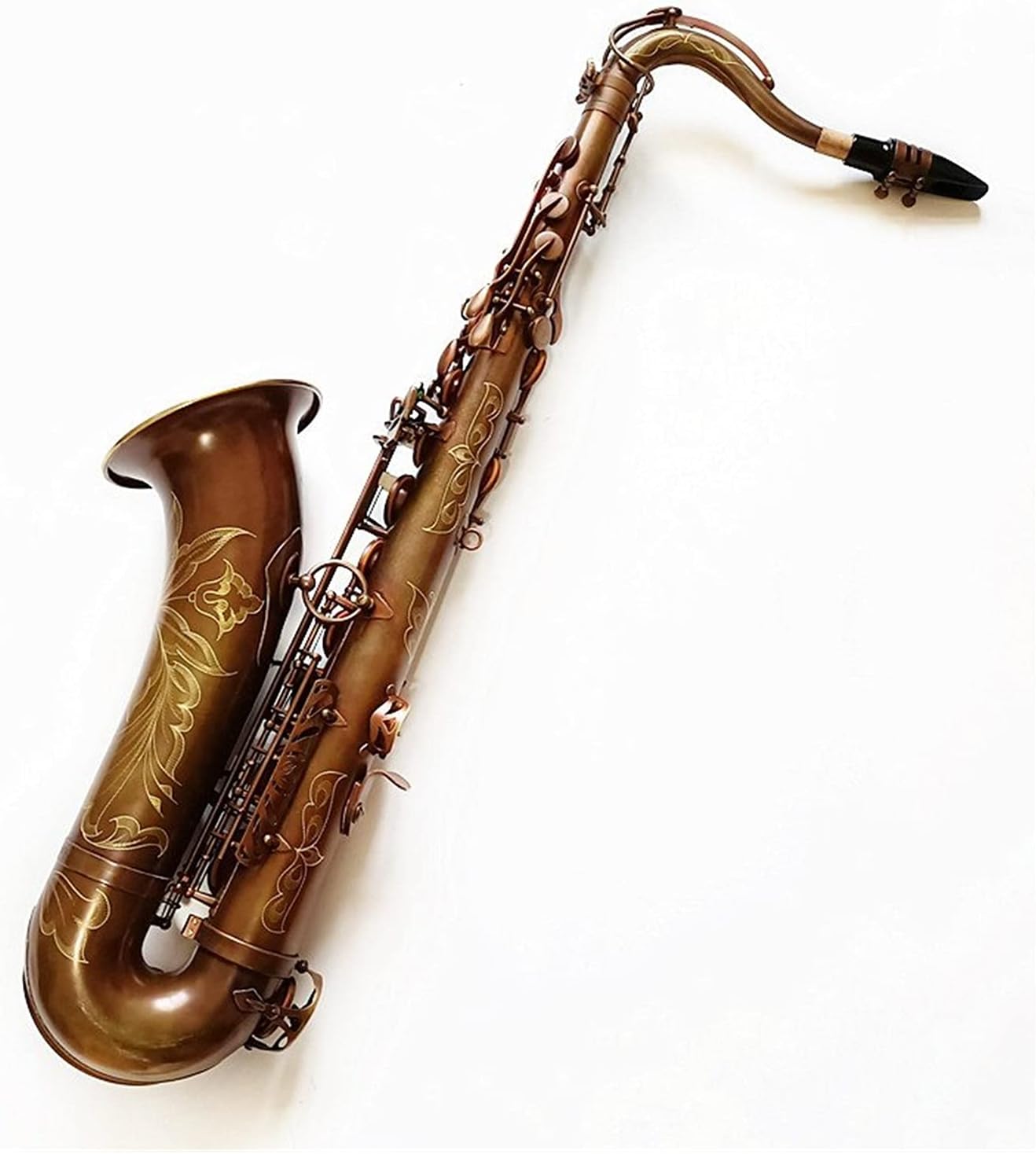 Sax Beginners Kit Tenor Saxophone Instruments Antique Copper Simulation Brass with Mouthpiece Wind Instrument