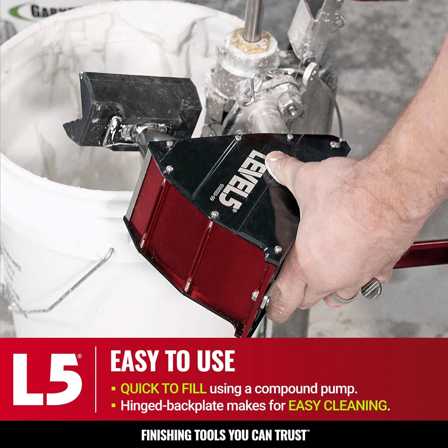 8-Inch Corner Applicator Box + Handle - LEVEL5 | Pro-Grade | Drywall Gyprock Plasterboard Sheetrock | 4-502