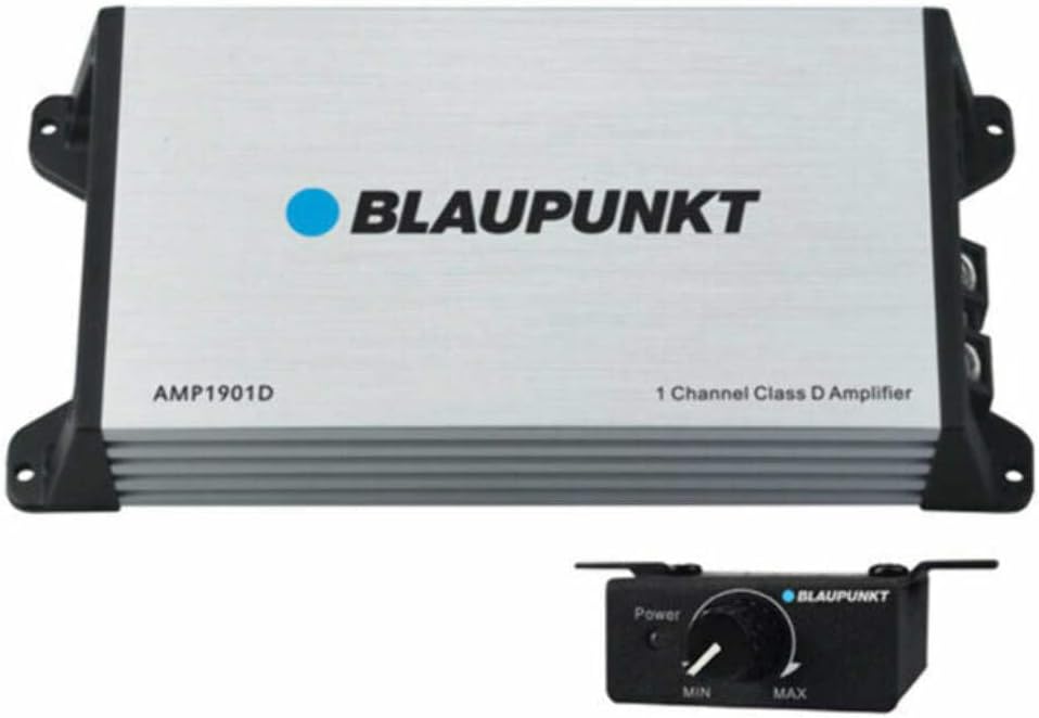 Blaupunkt AMP1901D Universal Car Speaker Amplifier Class D 1-Channel 2000 Watts Max Power