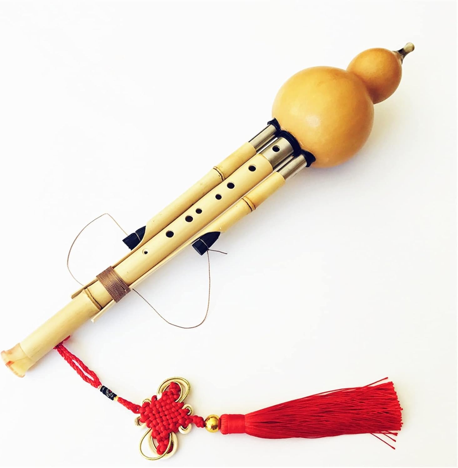FLFL Hulusi Handmade Hulusi Cucurbit Flute 7&9 Holes Musical Instrument Key of BB/C/F/G with Case (Color : BB Tone)